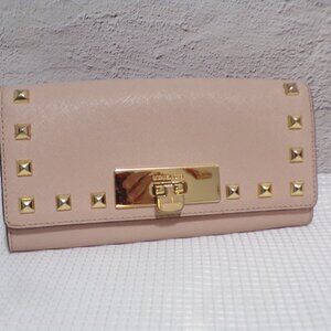 Michael Kors Pink Wallet with Gold Accents